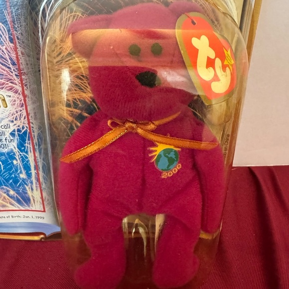 Vintage 1999 Beanie Babies Ronald McDonalds Purple Millennium Bear 1 & Up - Picture 3 of 5